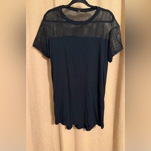 GUESS Women’s Black Shoulder Net T-shirt Dress size M